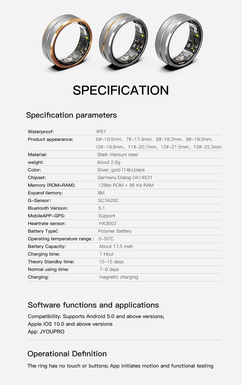 SR2 Smart Ring - Advanced Health Monitoring